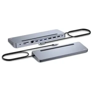 i-tec USB-C Metal Ergonomic 4K 3x Display Docking Station, Power Delivery 100W
