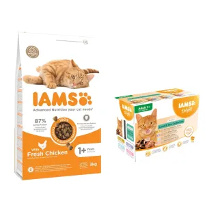 IAMS granule, 3 kg - 10 % sleva - Adult Cat s kuřecím