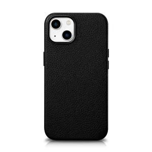 iCarer Litchi Premium Leather Case magnetické pouzdro pro iPhone 14 Plus s MagSafe černé (WMI14220711-BK)