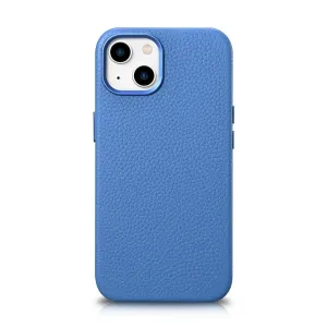 iCarer Litchi Premium Leather Case magnetické pouzdro pro iPhone 14 Plus s MagSafe světle modré (WMI14220711-LB)
