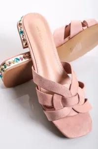 Světle růžové pantofle Denise #5980462