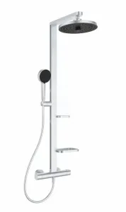 IDEAL STANDARD ALU+ Sprchový set s termostatem, průměr 26 cm, 2 proudy, stříbrná BD583SI