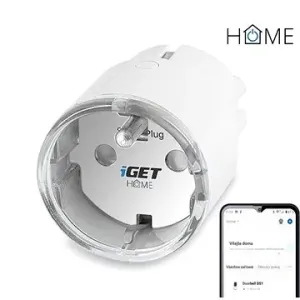 iGET HOME Power 1  - chytrá Wi-Fi zásuvka 230V s měřením spotřeby, 3680W, plánování, minimální velik