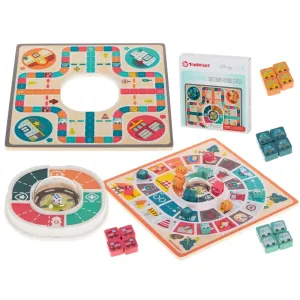 IKONKA Rodinná puzzle desková hra dřevěná deska 2v1 chinaman