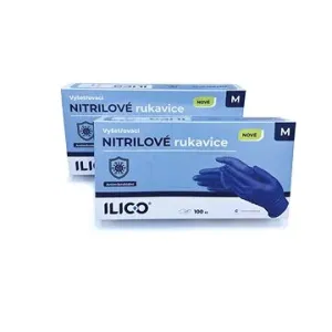 ILICO antimikrobiální nitrilové rukavice L, 100 ks
