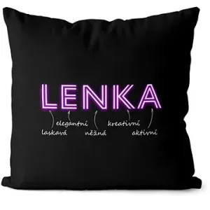 Impar polštář neonový žen. jméno Lenka