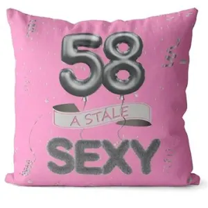 Impar polštář růžový Stále sexy věk 58