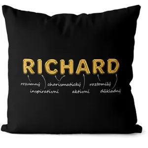 Impar polštář zlatý muž. jméno Richard