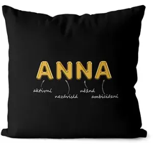 Impar polštář zlatý žen. jméno Anna