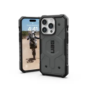 ( UAG ) Urban Armor Gear Pathfinder s Magsafe  iPhone 15 Pro stríbrný