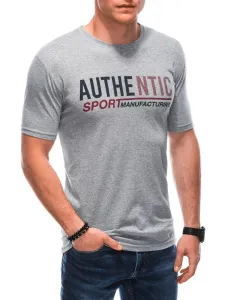 Buďchlap Autentické šedé tričko s nápisem S1869 #4786276