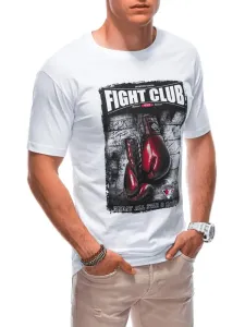Buďchlap Bílé pánské tričko Fight S1861 #4773871