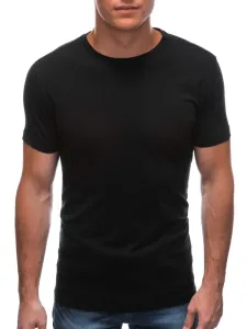 Buďchlap Černé bavlněné tričko s krátkým rukávem S1683
