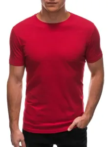 Buďchlap Červené bavlněné tričko s krátkým rukávem TSBS-0100 #1924769