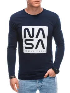 Buďchlap Granátové tričko s nápisem Nasa L163