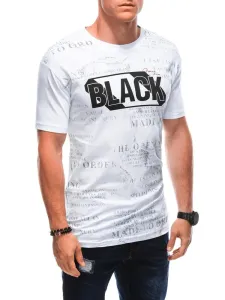 Buďchlap Jedinečné bílé tričko s nápisem BLACK S1903 #5044854