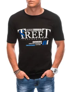 Buďchlap Jedinečné černé tričko s nápisem street S1894
