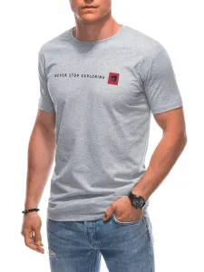 Inny Originální bavlněné šedé tričko s myšlenkou S1881