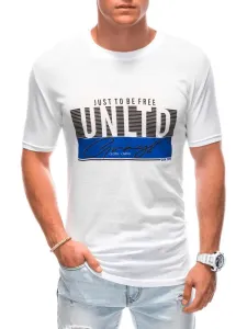 Buďchlap Originální bílé tričko s výrazným nápisem S1897