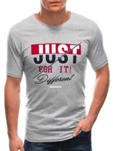 Buďchlap Šedé tričko s nápisem Just S1766 #3821718