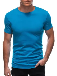 Buďchlap Tyrkysové bavlněné tričko s krátkým rukávem TSBS-0100 #1924762