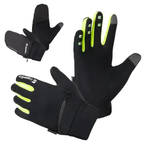 Běžecké rukavice inSPORTline Tibidabo  XXL  černá-fluo