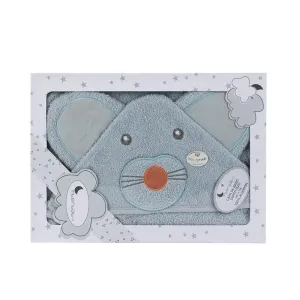 INTERBABY osuška froté (100 × 100 cm) myška, šedá