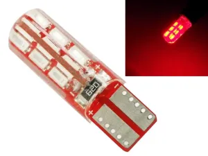 Interlook LED auto žárovka T10 W5W 24 SMD 3014 CAN BUS Silikon ČERVENÁ