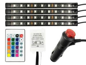 Interlook LED pásek RGB 4x9 SMD5050, IP65, sada pro interiéry automobilů