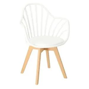 Židle Sirena s područkami bílá
