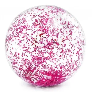 Nafukovací plážový míč INTEX 58070 Glitter Transp. 71 cm Varianta: růžová