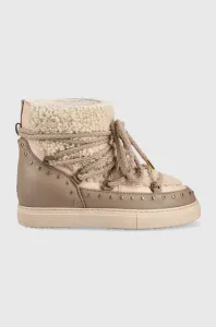 Vlněné boty do sněhu Inuikii Curly Rock Wedge béžová barva #4699567