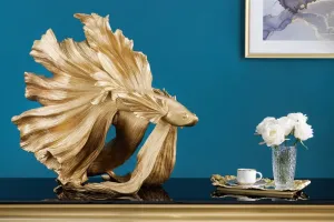 Dekorační socha rybka TEJE Dekorhome Zlatá #5697496