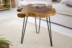 Estila Designový moderní odkládací stolek z kmene stromu Wild 55cm