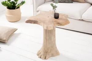 Estila Designový příruční stolek Teak Root 60cm