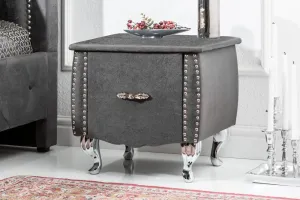 Estila Moderní luxusní noční stolek Caledonia v šedé barvě 45cm