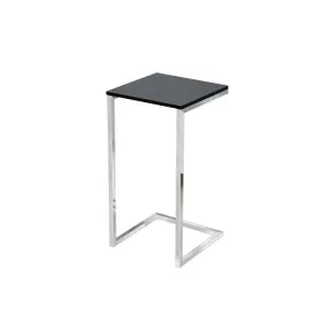 Estila Stylový příruční stolek Simply černo-stříbrný