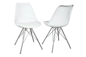 Jídelní židle 4 ks IKAROS Dekorhome Bílá / stříbrná