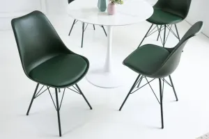 Jídelní židle 4 ks IKAROS Dekorhome Tmavě zelená