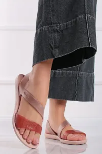 Růžové gumené nízké sandály Vibe