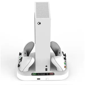 Herní ovladač iPega XBS012 multifunkční nabíjecí stojan s chlazením pro Xbox Series S + 2ks baterie