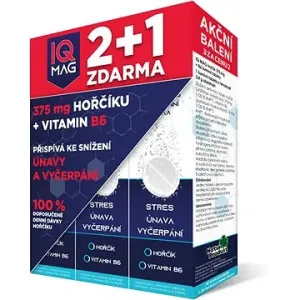 IQ Mag hořčík + B6 šumivé tablety (40+20 tablet Zdarma)