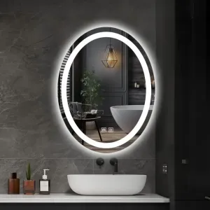 IREDA Koupelnové zrcadlo s LED osvětlením, 80 x 60 cm #5240339