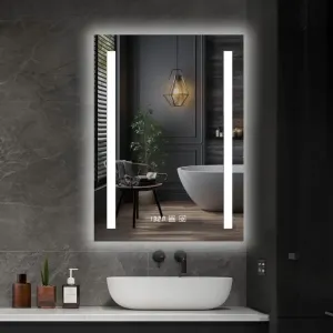 IREDA Koupelnové zrcadlo s LED osvětlením, 80 x 60 cm #5240344