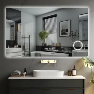 IREDA Koupelnové zrcadlo s LED osvětlením, 70 x 50 cm #5240316