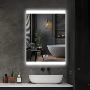 IREDA Koupelnové zrcadlo s LED osvětlením, 80 x 60 cm #5240331