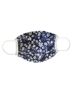 Iris Rouška dvojitá s kapsou vzor Květiny blue