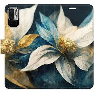 iSaprio flip pouzdro Gold Flowers pro Xiaomi Redmi Note 10 5G