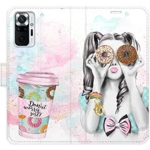 iSaprio flip pouzdro Donut Worry Girl pro Xiaomi Redmi Note 10 Pro