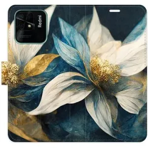 iSaprio flip pouzdro Gold Flowers pro Xiaomi Redmi 10C